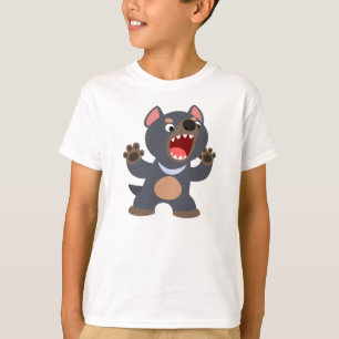 T-shirt mignon d'enfants de diable tasmanien de
