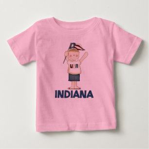 T-shirt mignon d'enfants de l'Indiana Etats-Unis