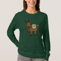 T-shirt mignon d'hiver de renne