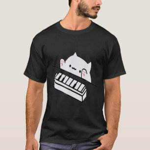 T-shirt mignon drôle bongo chat mème version piano