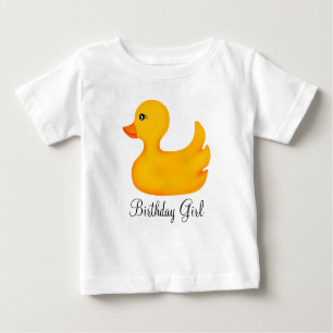 T-shirt mignon en caoutchouc d'anniversaire