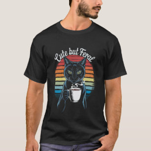 T-shirt Mignon et Féroce Citation Drôle Amateur de Chat Ca
