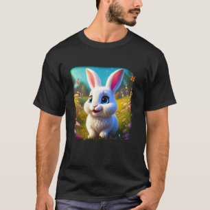 T-shirt Mignon graphique de lapin de Pâques bébé vibrant u