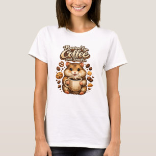 T-shirt Mignon Hamster Amoureux du Café Drôle Hamster Café