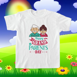 T-shirt mignon Happy Grand-parents Day word art
