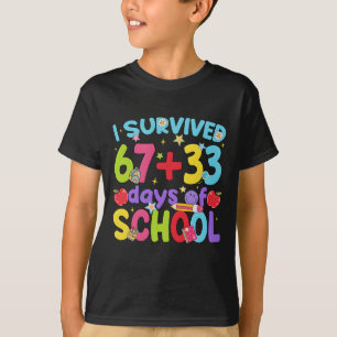 T-shirt Mignon heureux 100 jours d'école premier jour d'éc