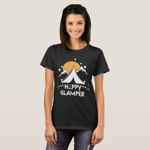 T-shirt mignon heureux de camp de Glamper Glamping
