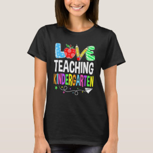 T-shirt Mignon J'adore Enseigner En Maternelle 1er Jour D'