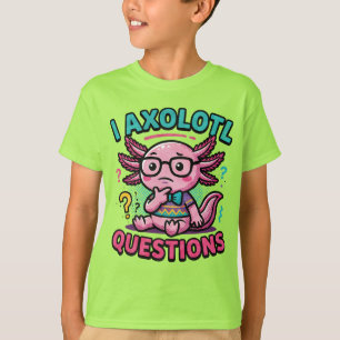 T-shirt Mignon Je Questions Axolotl nerd aztèque avec des 