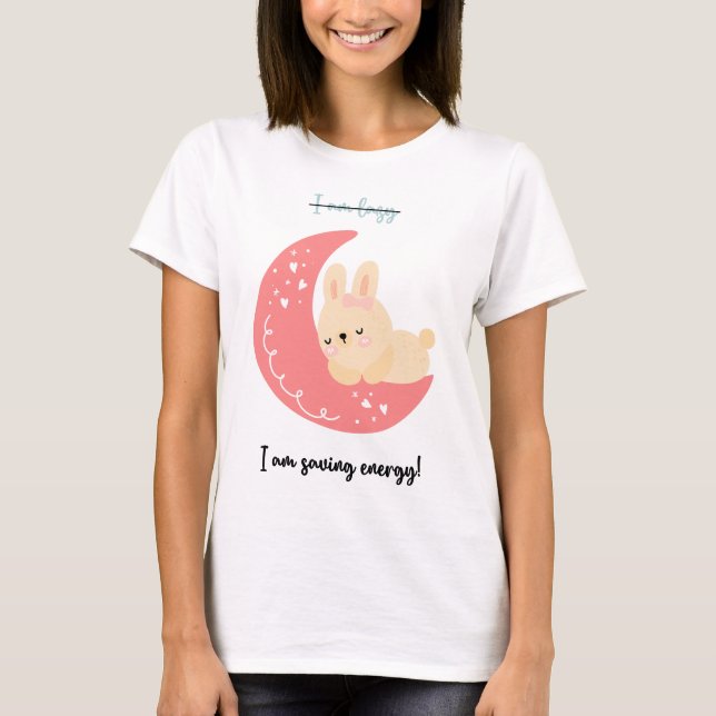 T-shirt mignon | J'Économise De L'Énergie ! (Devant)