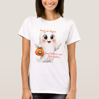 T-shirt mignon joyeux Halloween avec texte ajustab