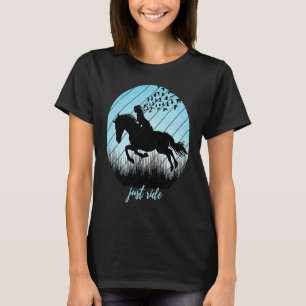 T-shirt Mignon juste monter à cheval silhouette sauvage Bi