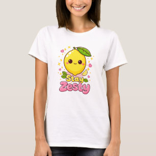 T-shirt Mignon Kawaii Lemon “Restez Pétillant”