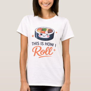 T-shirt Mignon Kimbap Amoureux de la Nourriture Coréenne R