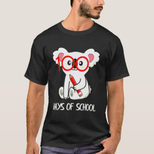 T-shirt Mignon Koala 100 Jours D'école Animal Élève Enseig
