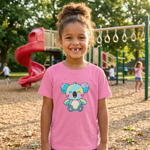 T-shirt Mignon koala bébé Kawaii souriant avec des cœurs d