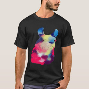 T-shirt Mignon Lama de l'Espace Galactique Arc-en-ciel Lam