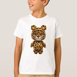 T-shirt Mignon Léopard Tacheté Kawaii Safari Chemise Enfan