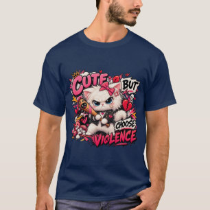 T-shirt Mignon Mais Choisissez La Violence T S Furieux Cha