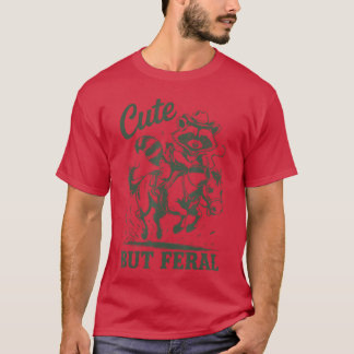T-shirt Mignon mais féroce cow-boy raton laveur Funnyrash 
