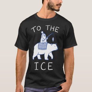 T-shirt Mignon manchot chevauchant un ours polaire