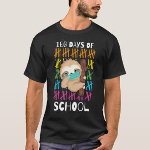 T-shirt Mignon Masque De Visage De Paresseux 100 Jours D'é