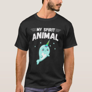 T-shirt Mignon Narwhal Mon Esprit Animal Heureux pour Narw