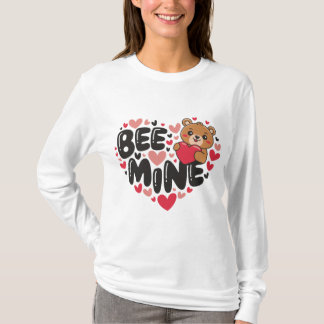 T-shirt Mignon ours en peluche Bee Mine pour la Saint-Vale