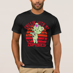 T-shirt Mignon ours en peluche Halloween en chill avec mes