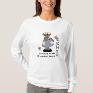 T-shirt mignon ours en peluche pour infirmière