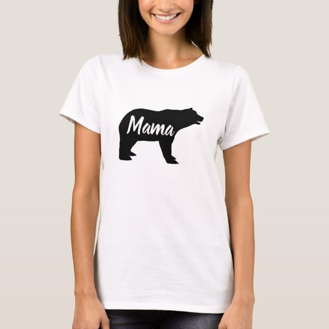 T-shirt mignon ours mama animal de forêt (Devant)