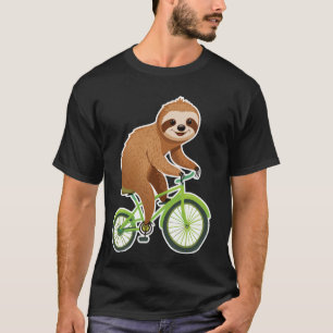 T-shirt Mignon paresseux faisant du vélo amateur mode vaca