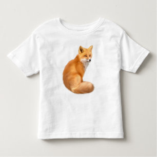 T-shirt mignon pour enfant avec un renard rouge mo