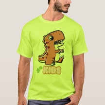 T-shirt mignon pour enfants avec un T-Rex de dessi