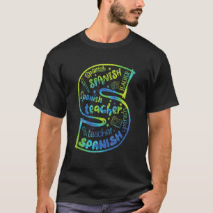 T-shirt Mignon pour professeur d'espagnol Tie Dye Premier