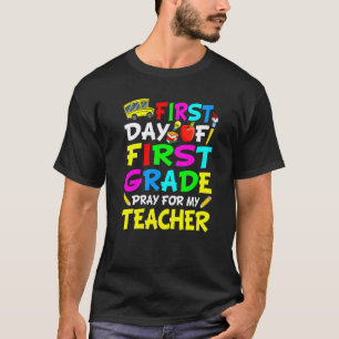 T-shirt Mignon Premier Jour De 1ère Année Prière Pour Mon