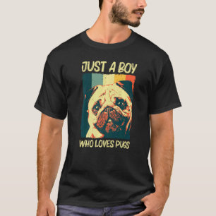 T-shirt Mignon Pug Pour Garçons Enfants Animal De Compagni