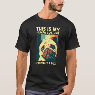 T-shirt Mignon Pug Pour Hommes Femmes Animal De Compagnie
