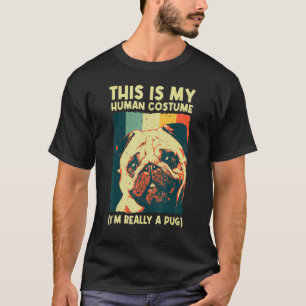 T-shirt Mignon Pug Pour Hommes Femmes Animal De Compagnie