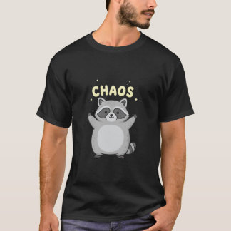 T-shirt Mignon Raton Laveur Kawaii Chaos Drôle Panda Ordur