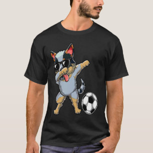 T-shirt Mignon Red Blue Heeler Bouvier Dab Football