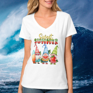 T-shirt mignon temps été gnomes
