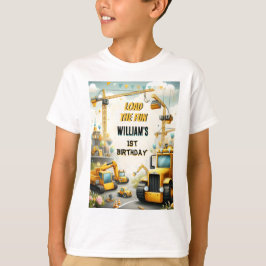 T-shirt mignonette enfants Construction simple camions 1er
