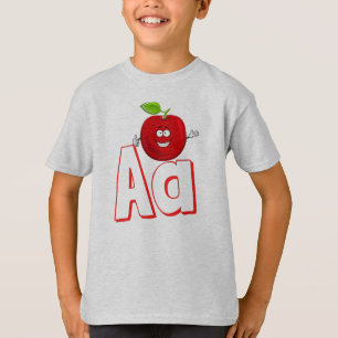 T-shirt Mignonne A Pour Apple - Enfants ABCD English Alpha