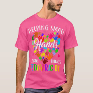 T-shirt Mignonne Aider Les Petites Mains À Travailler Pédi