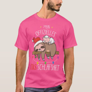 T-shirt Mignonne Animal Dormant Des Enfants Avec Sloth Et