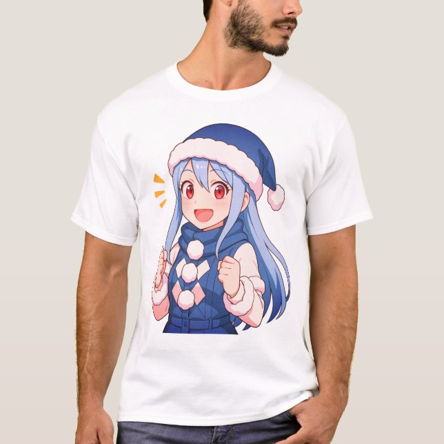 T-shirt "mignonne Anime Girl Aesthétique" (Devant)