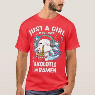 T-shirt Mignonne Aolotl Juste Une Fille Qui Aime Aolotl Et