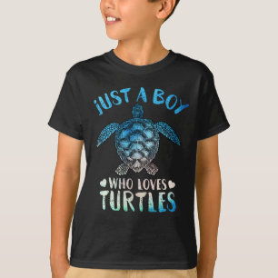 T-shirt Mignonne Aquarelle De Mer Juste Un Garçon Qui Aime