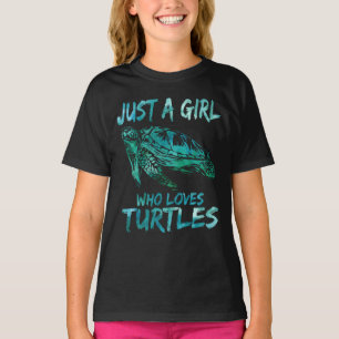 T-shirt Mignonne Aquarelle De Mer Juste Une Fille Qui Aime